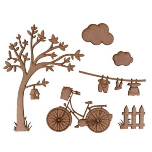 Escena bici-árbol