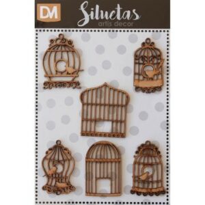 Set 6 siluetas jaulas DM